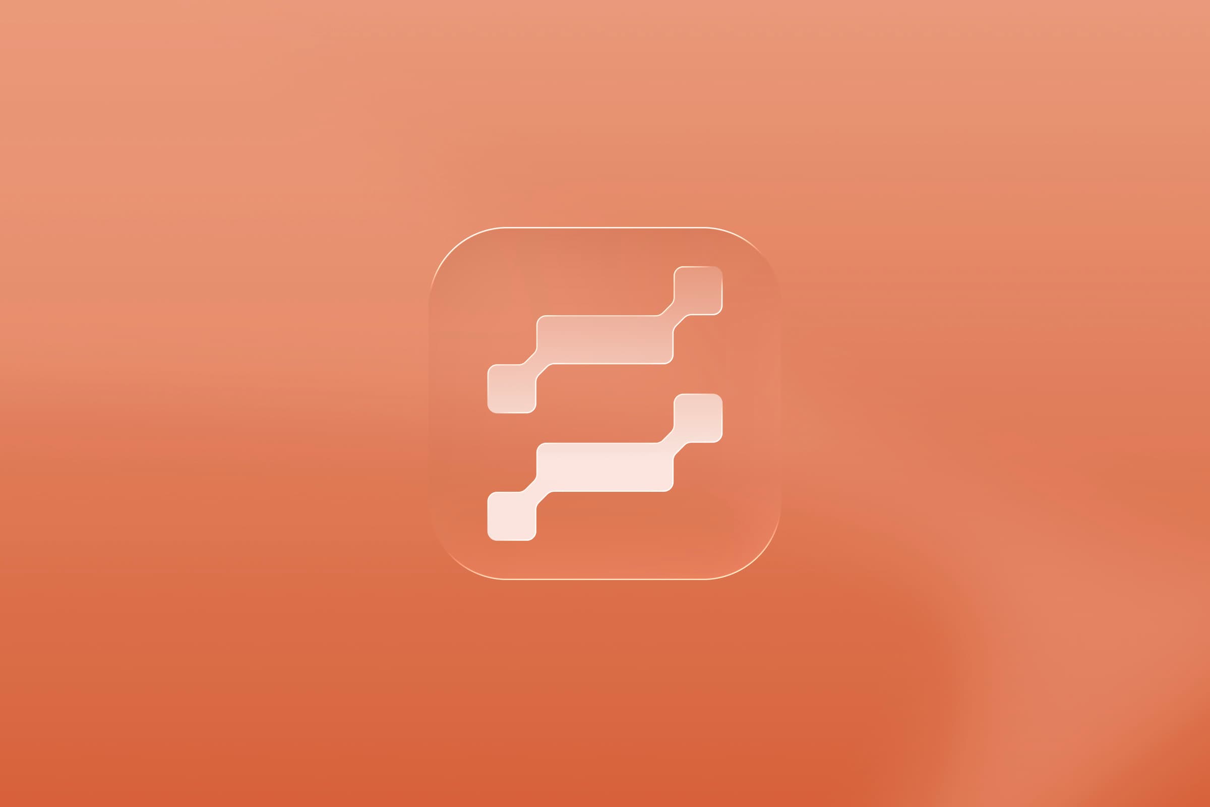 June app icon on a terracotta background