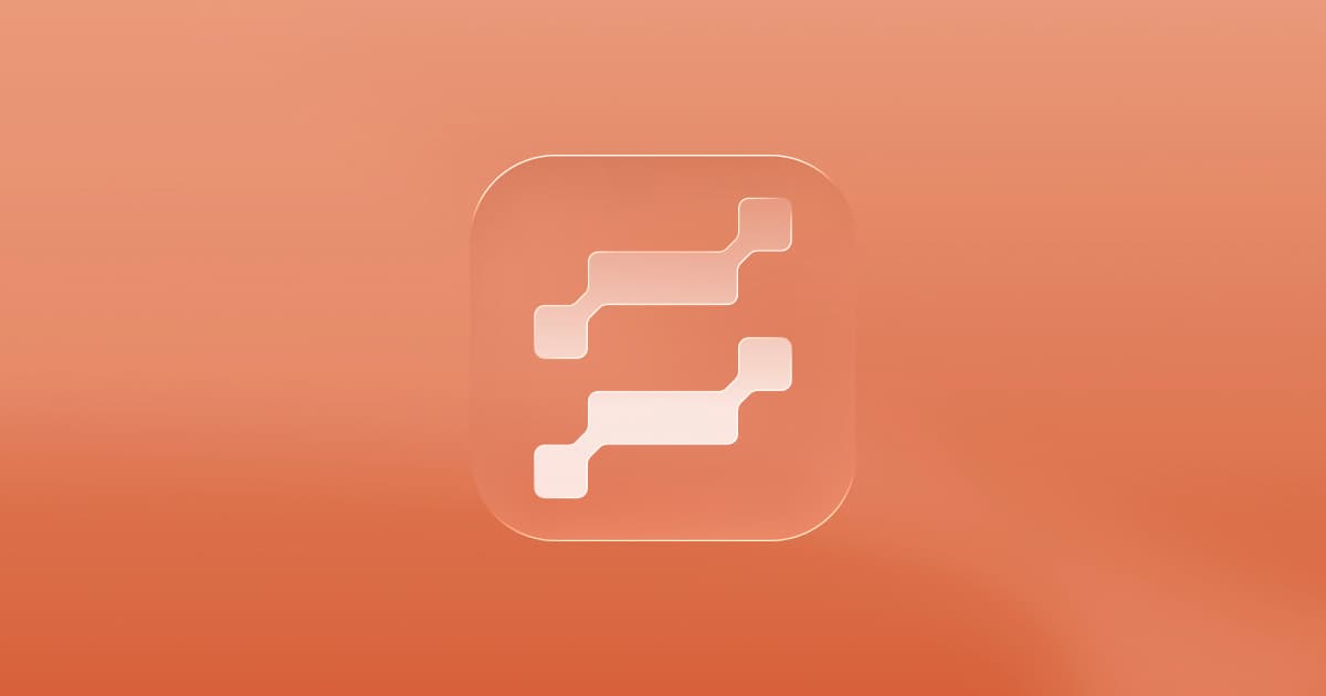 June app icon on a terracotta background